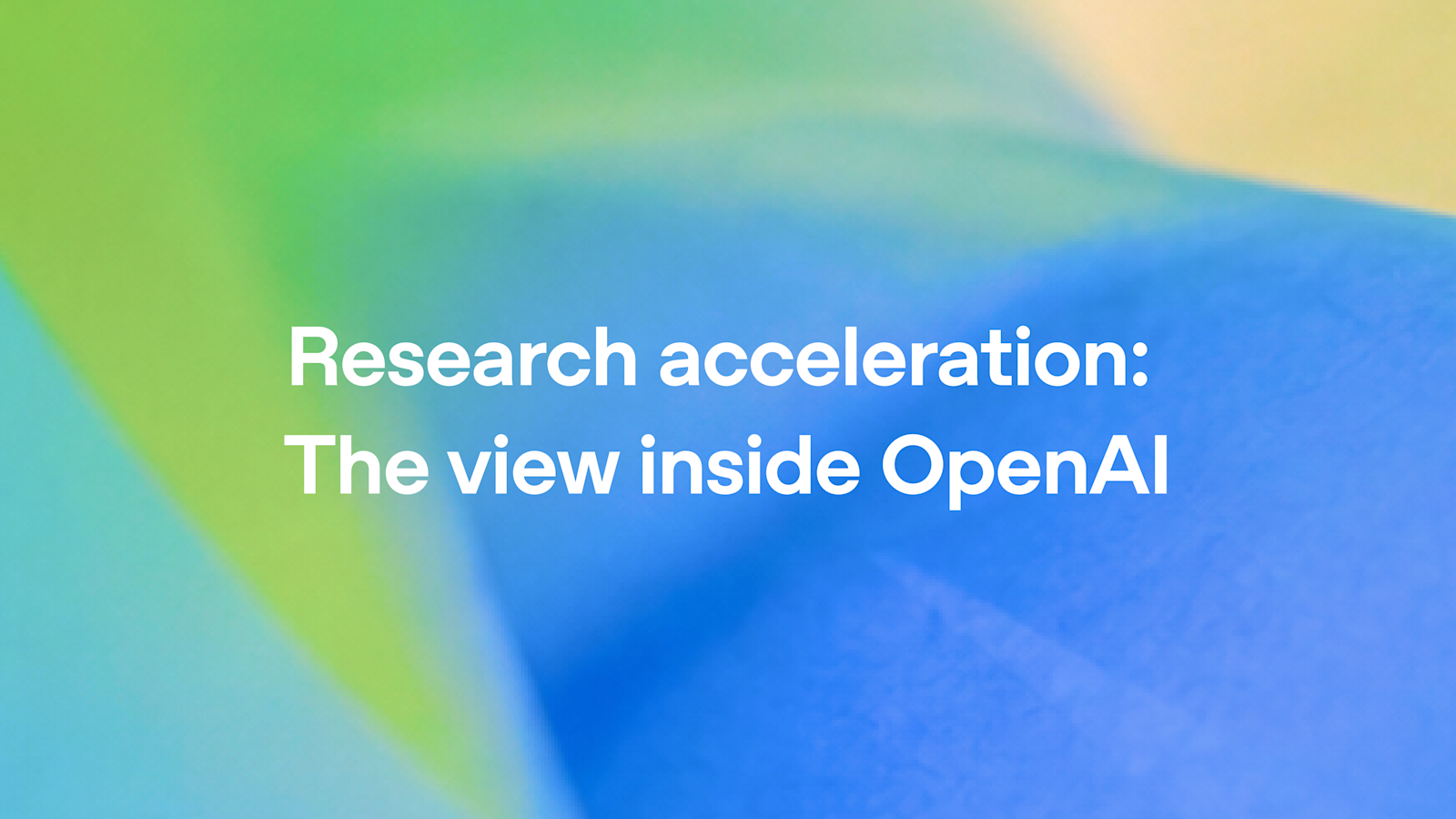 Illustration officielle OpenAI sur l’accélération de la recherche par les agents