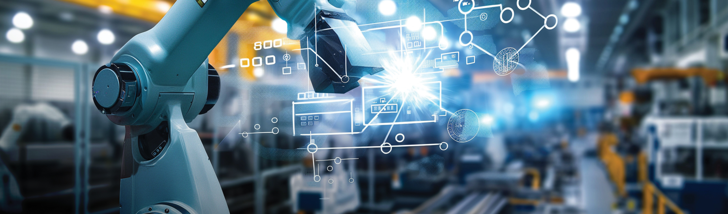 Robot industriel équipé de la plateforme d’intelligence artificielle Palladyne IQ
