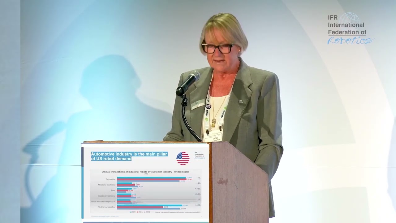 Jane Heffner présente les chiffres du marché mondial des robots industriels