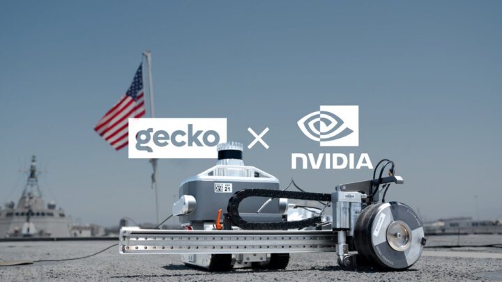 Robot industriel de Gecko Robotics associé aux garde-fous NVIDIA OpenShell