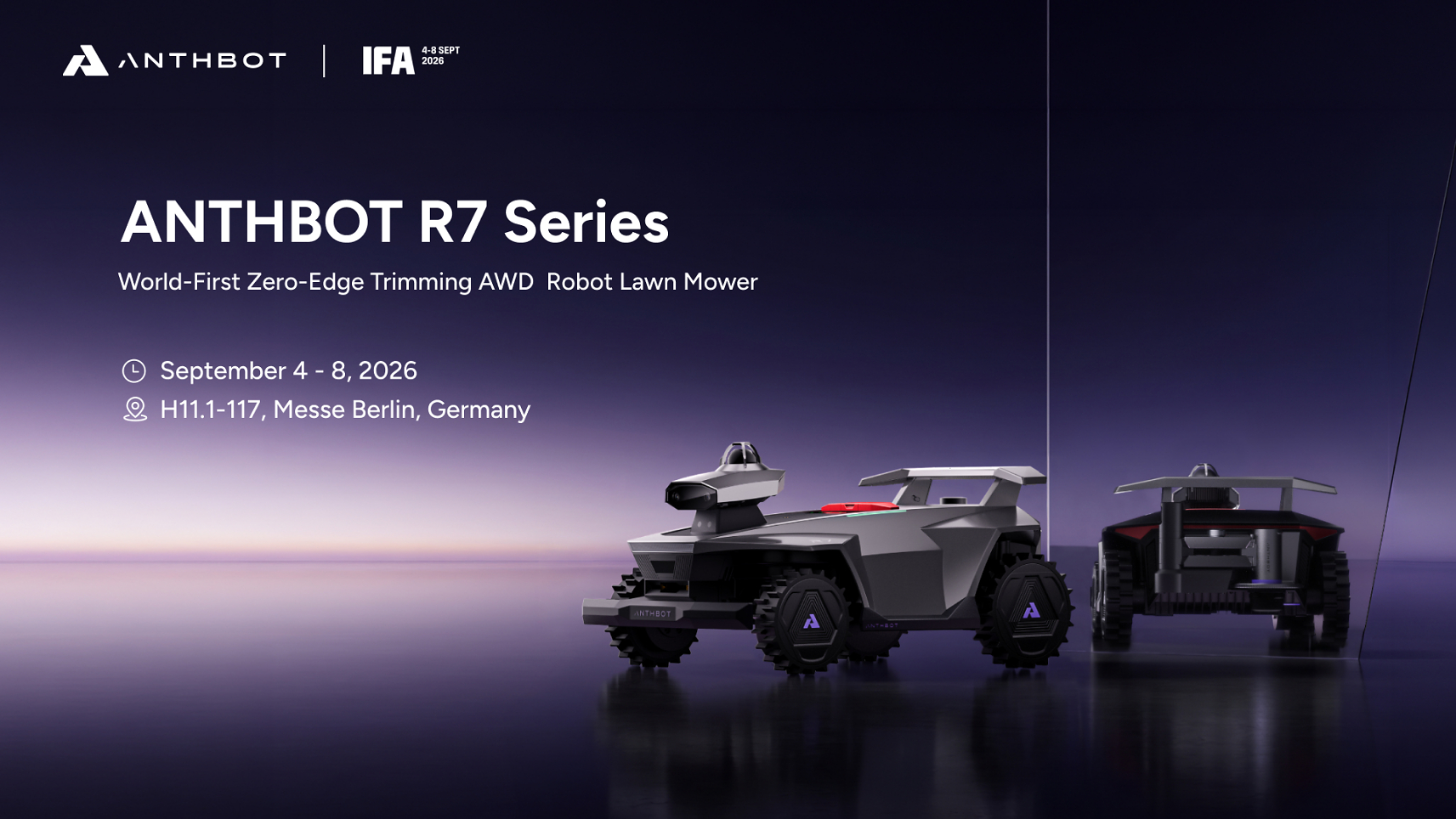 Le robot tondeuse ANTHBOT R7 et son bras de coupe EdgeEase
