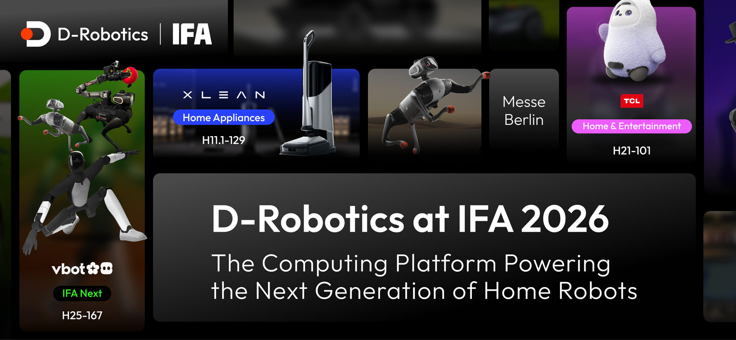 Trois robots domestiques équipés de puces D-Robotics Sunrise à l’IFA 2026