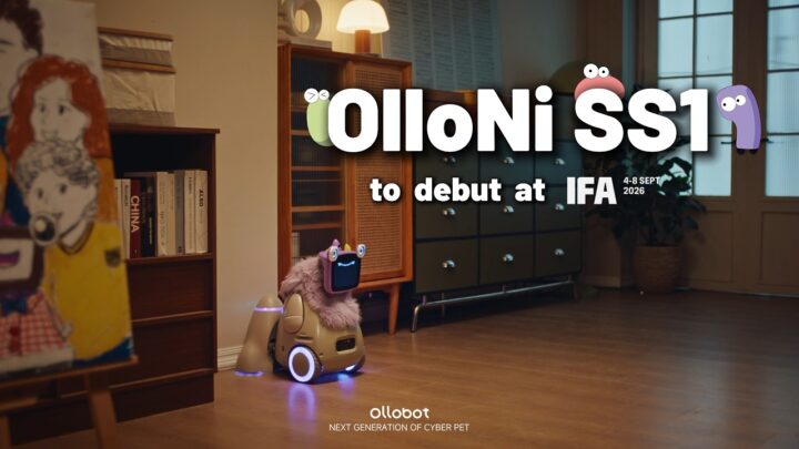 Robot compagnon OlloNi SS1 d’OlloBot dans une scène domestique