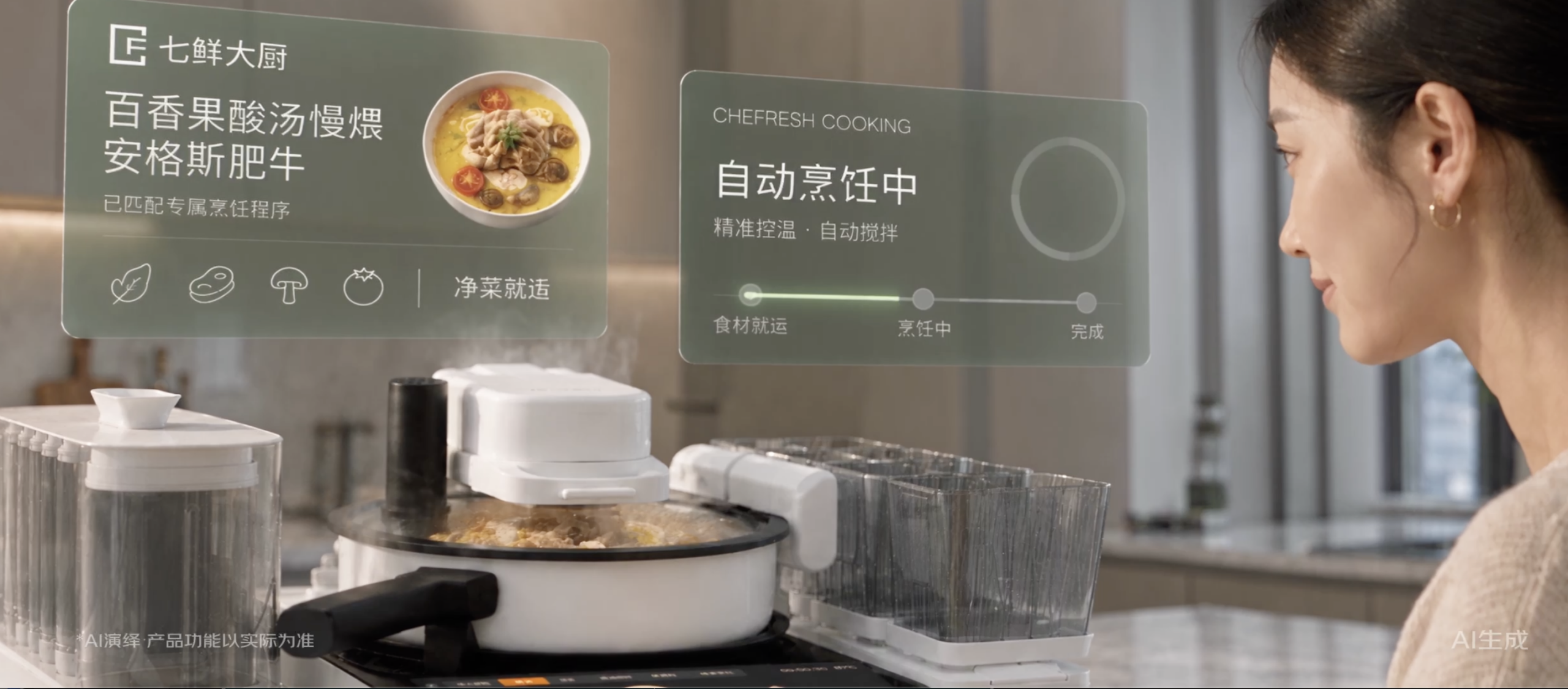 Robot cuiseur domestique CHEFRESH présenté par JD.com