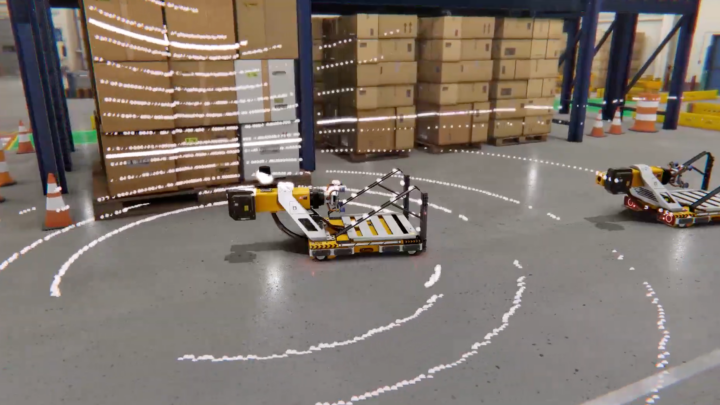Robot industriel simulé dans Unity Simulation Pro