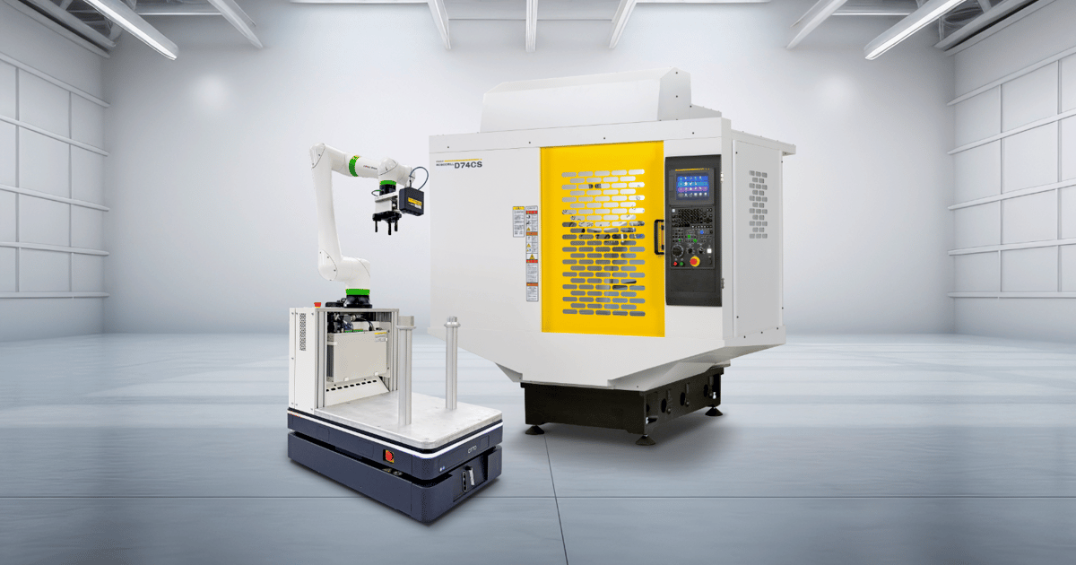 Cellule FANUC combinant cobot CRX, commande et centre d’usinage ROBODRILL