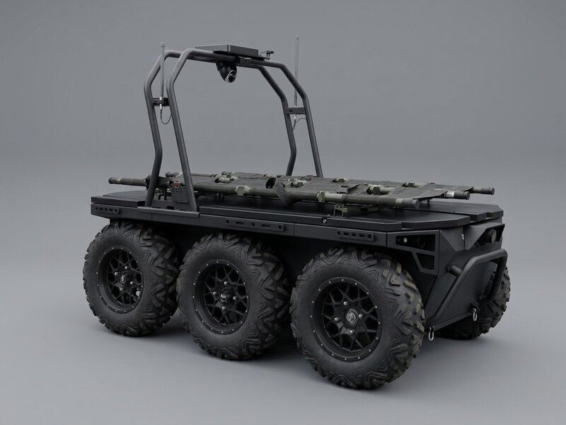 Robot terrestre sans équipage Ratel présenté par le fabricant ukrainien