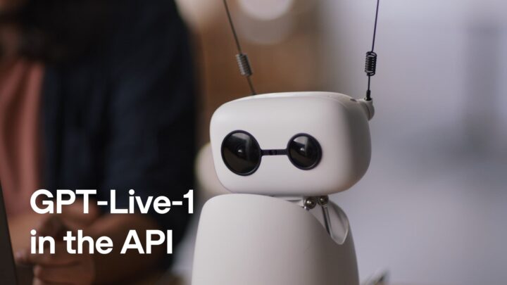 Présentation officielle de GPT-Live-1 par OpenAI Developers sur un écran bleu