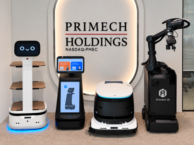 Flotte de robots de service coordonnée par la plateforme Primech Vision à Singapour