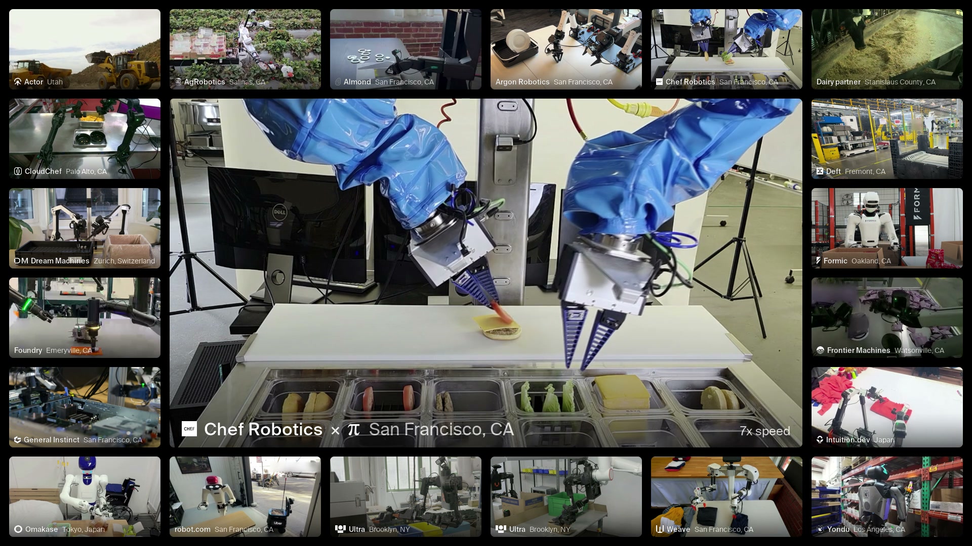 Montage de robots utilisant les modèles de Physical Intelligence