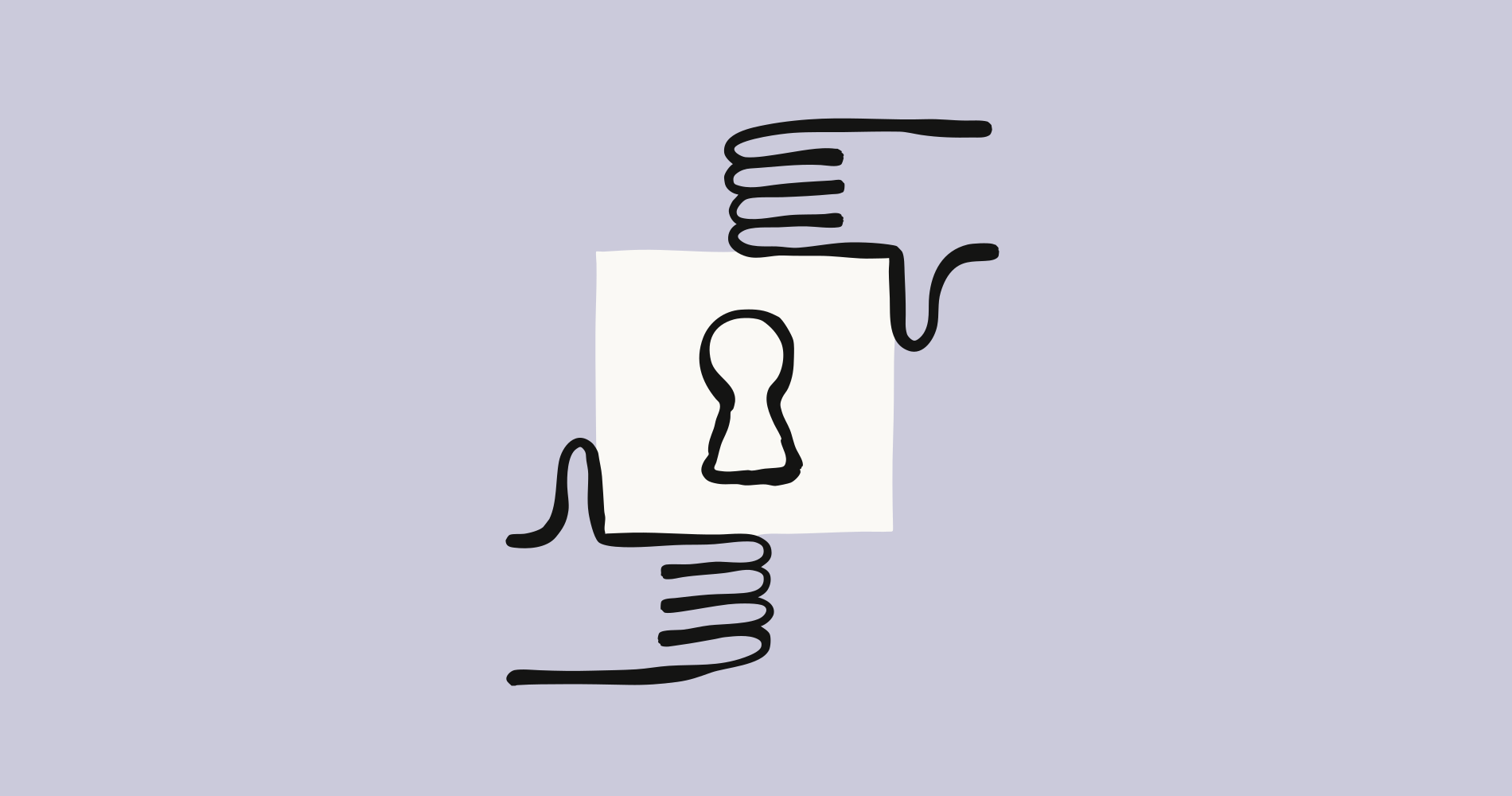 Illustration Anthropic d’une main, d’un cadenas et d’une clé pour la sécurité informatique