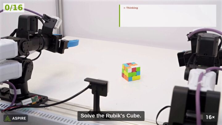 Robot manipulant un Rubik’s Cube avec NVIDIA ASPIRE 1.0