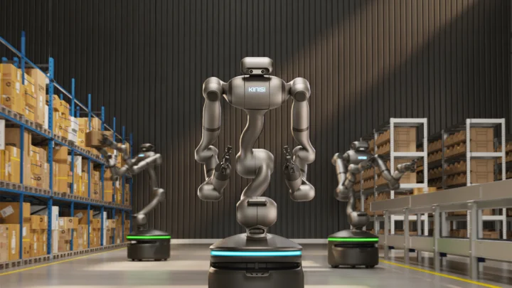 Robot mobile KR1 de Bear Robotics dans un entrepôt