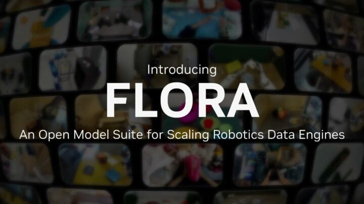 Visuel officiel de Flora montrant des vidéos humaines et robotiques autour d’un globe