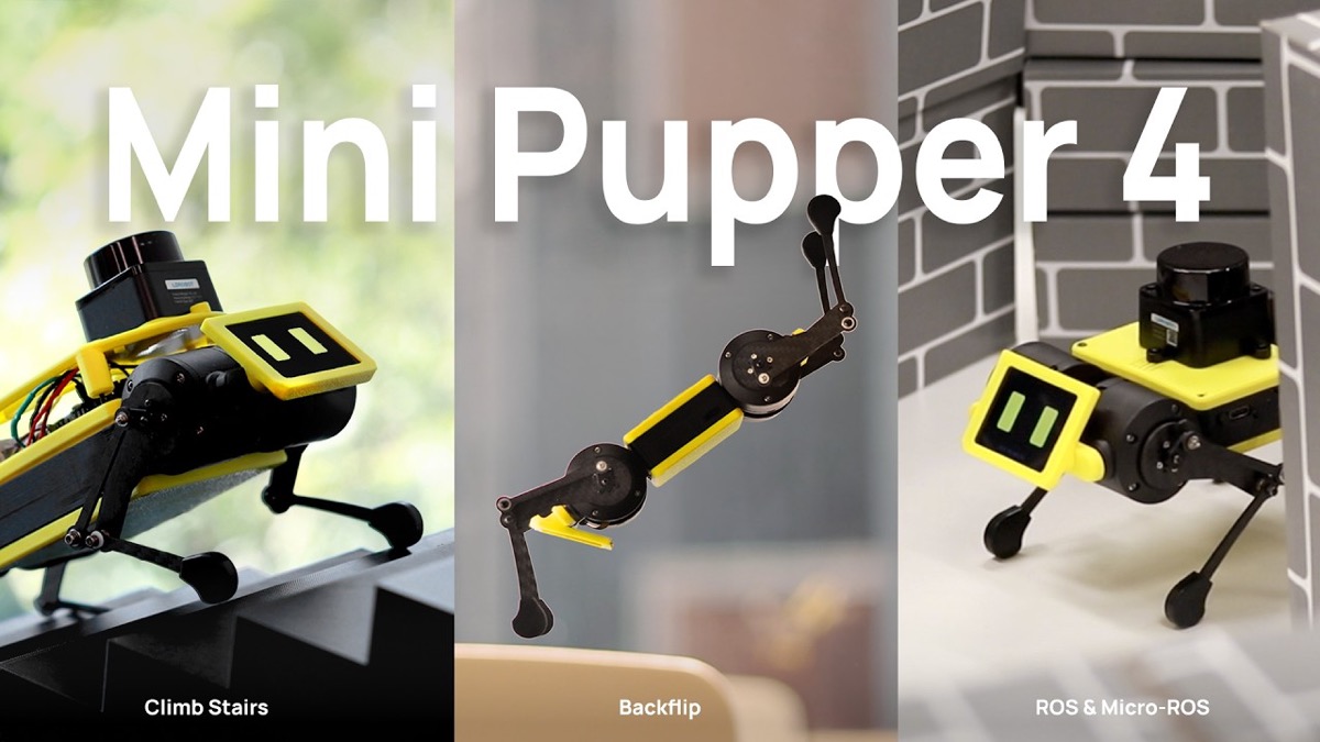 Le robot quadrupède Mini Pupper 4 de MangDang présenté en démonstration