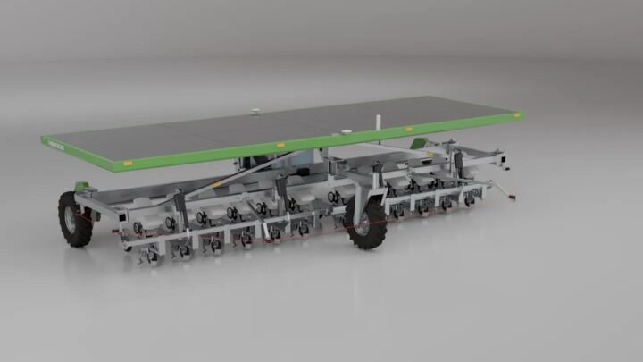 Le robot agricole autonome FarmDroid FD60 dans un champ