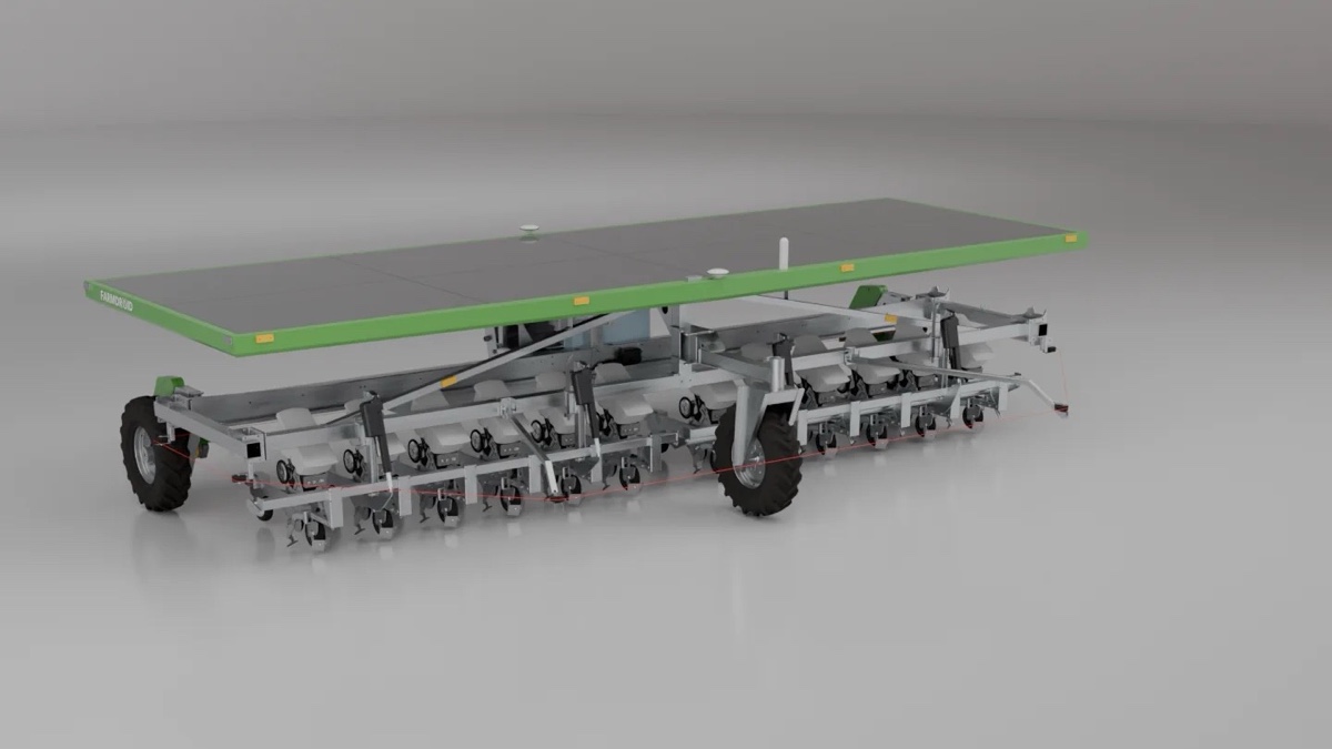 Le robot agricole autonome FarmDroid FD60 dans un champ