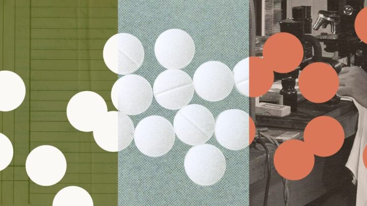 Illustration Anthropic associant comprimés, données et recherche au microscope