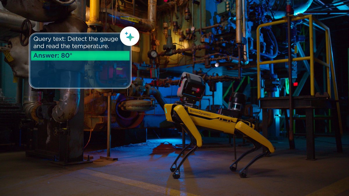 Robot Spot de Boston Dynamics dans un environnement industriel connecté à Orbit 5.2