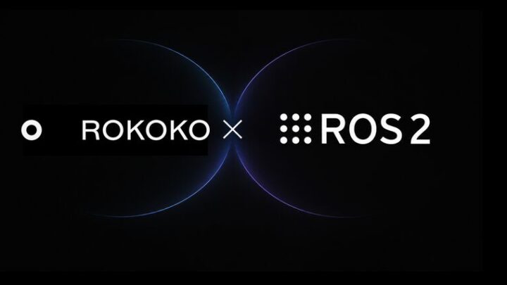 Main équipée d’un gant Rokoko Smartgloves II relié à une visualisation ROS 2