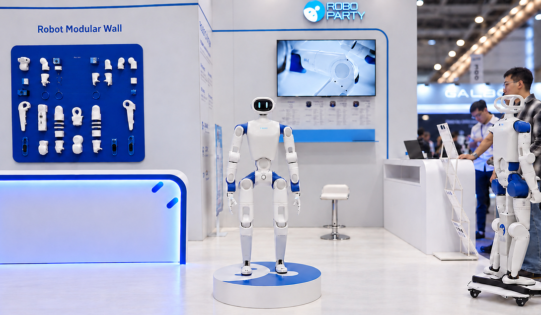 Robot humanoïde RP1 de RoboParty exposé à IROS 2026