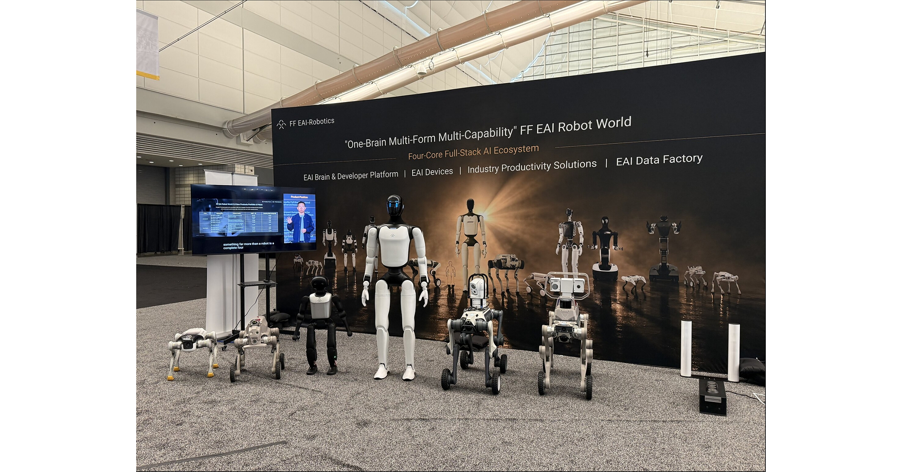 Robots de Faraday Future présentés lors du salon IROS 2026