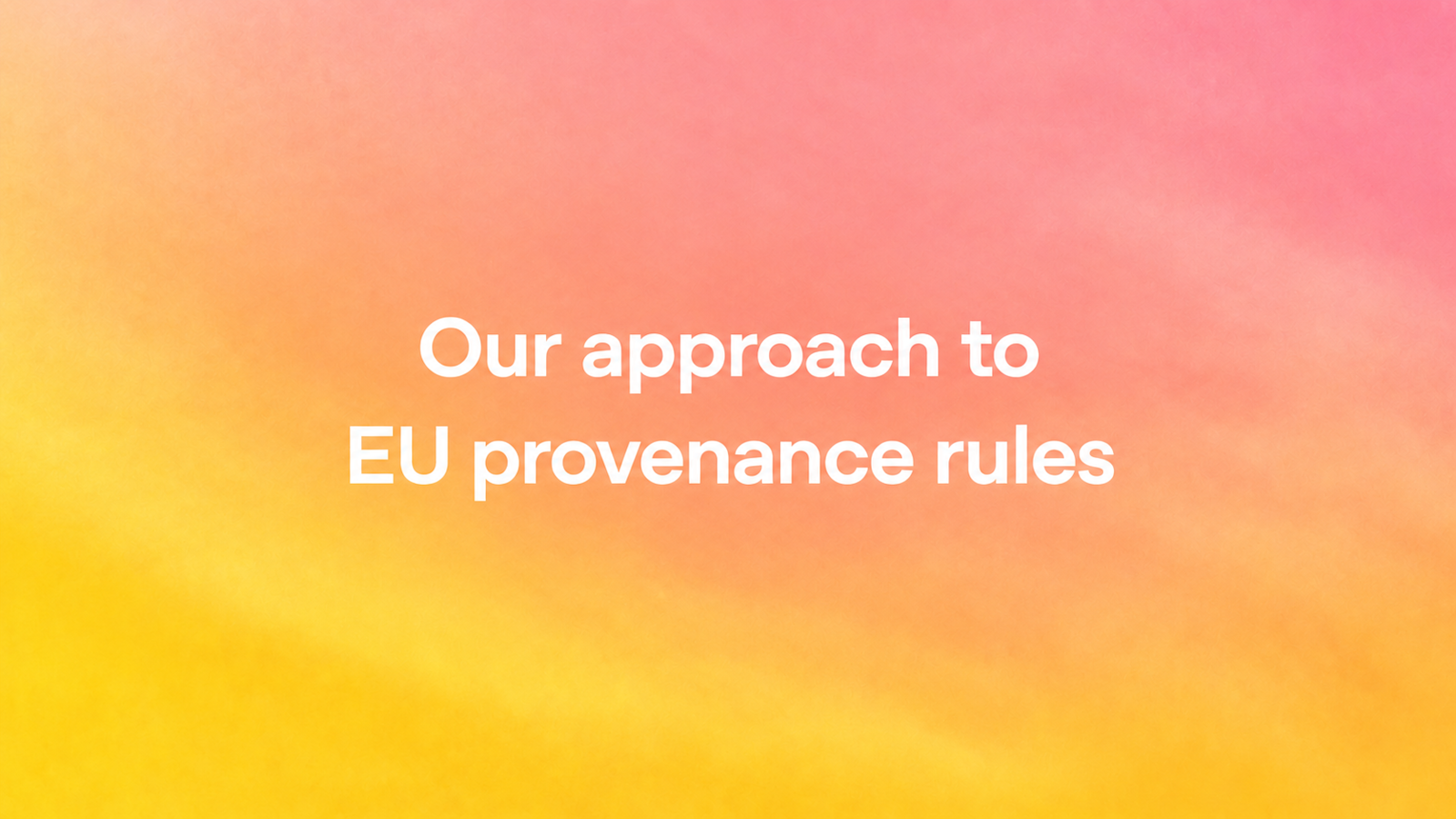Illustration abstraite orange et rose publiée par OpenAI pour son annonce sur la provenance des textes