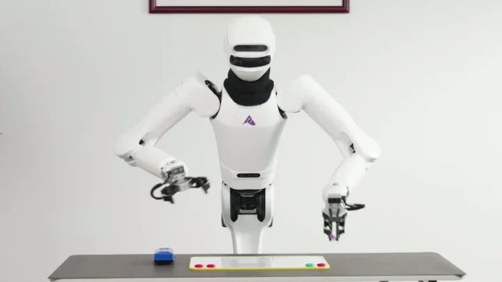 Robot humanoïde Astribot S1 présenté dans le visuel officiel du constructeur