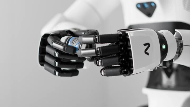Visuel officiel de Neuron AI appliqué aux robots de NEURA Robotics
